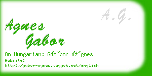 agnes gabor business card